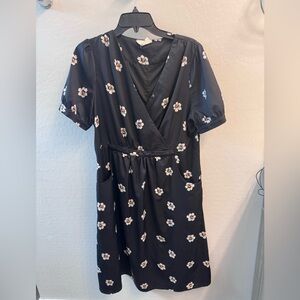 Intentionally Blank Floral Black Dress